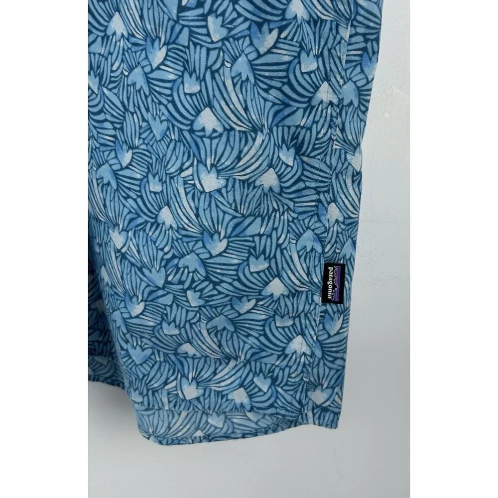 Patagonia Shirt Mens Medium Blue Short Sleeve Button Up Organic Cotton STY52691 - Picture 3 of 8